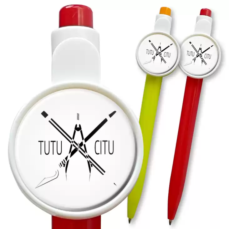 przypinka długopis Tutucitu logo