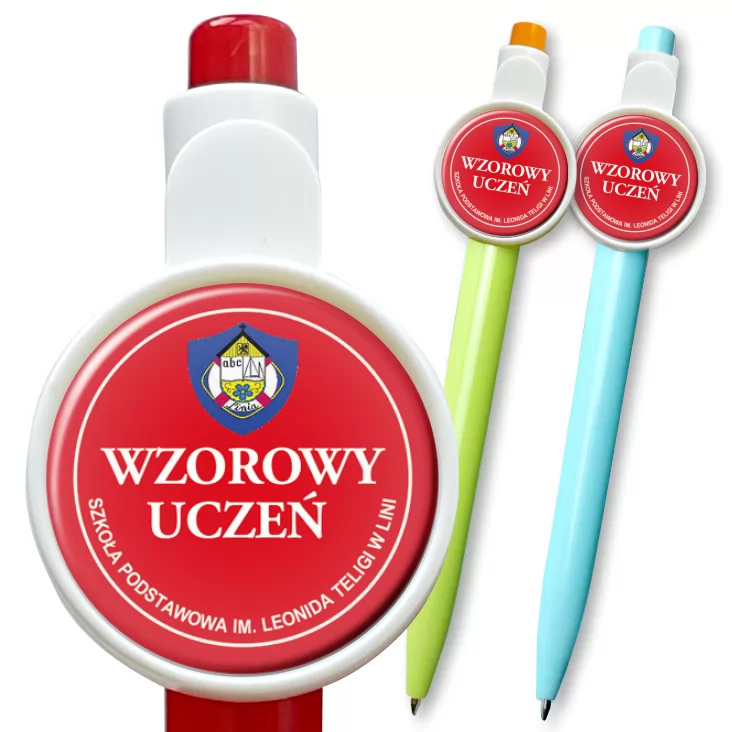 przypinka długopis Wzorowy Uczeń