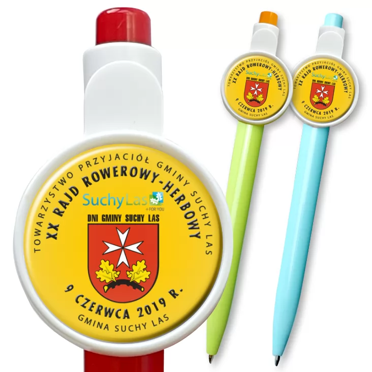 przypinka długopis XX Rajd Rowerowy - Herbowy