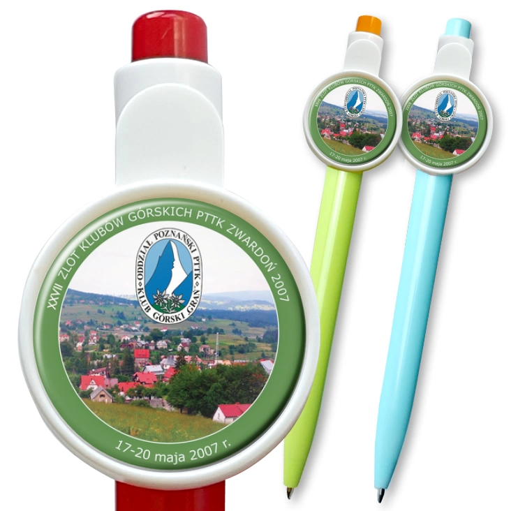 przypinka długopis XXVII Zlot Klubów Górskich PTTK Zwardoń 2007