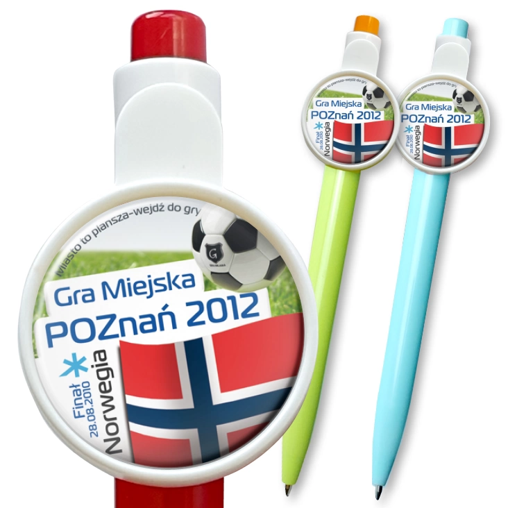 przypinka długopis Gra Miejska - Poznań 2012 - Norwegia