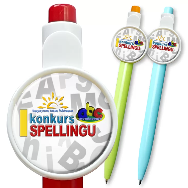 przypinka długopis I konkurs spellingu
