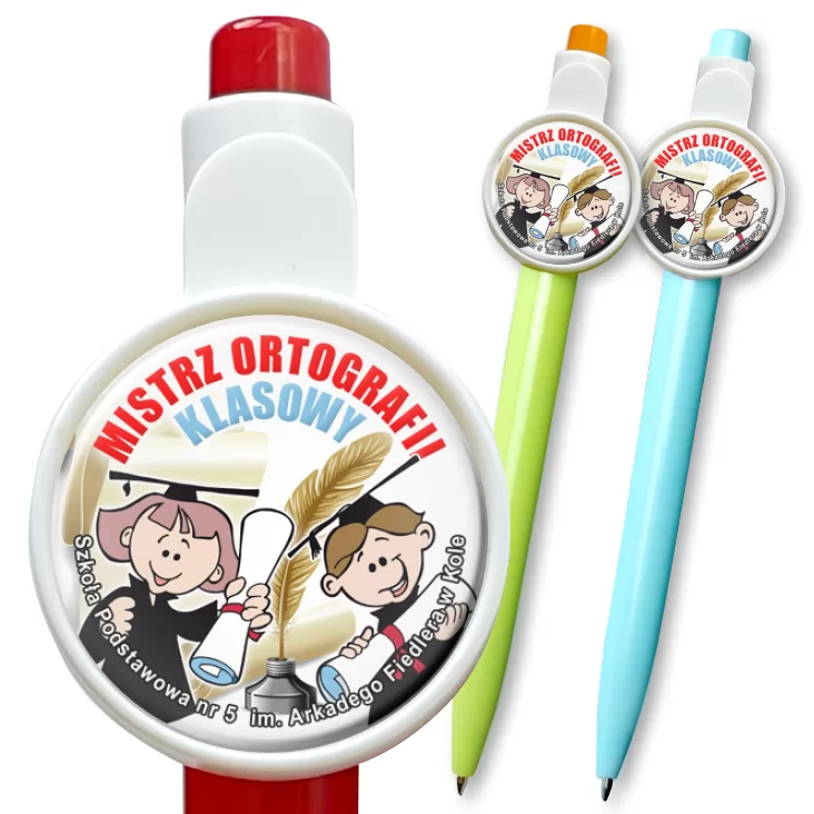 przypinka długopis Klasowy Mistrz Ortografii