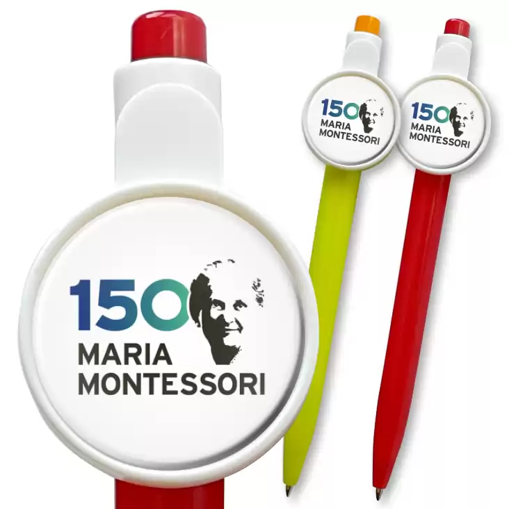 przypinka długopis Maria Montessori