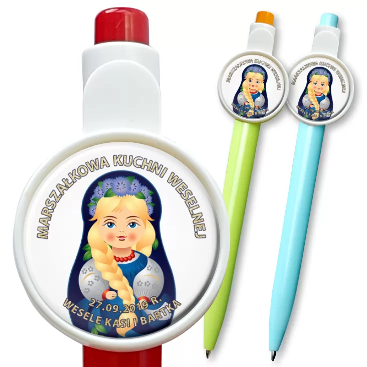 przypinka długopis Marszałkowa kuchni weselnej