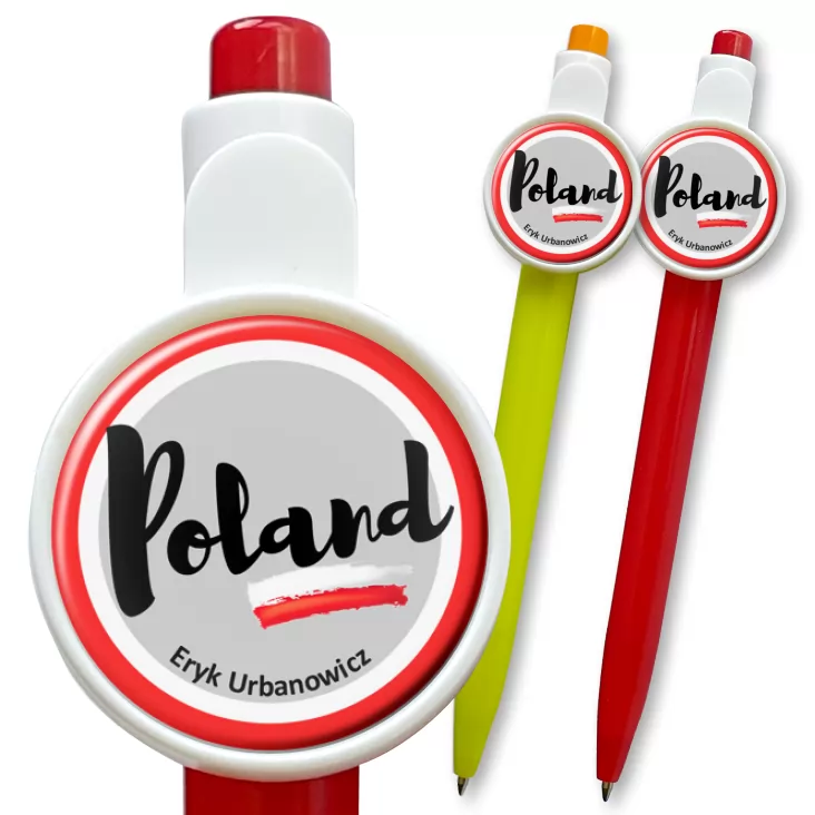 przypinka długopis Poland