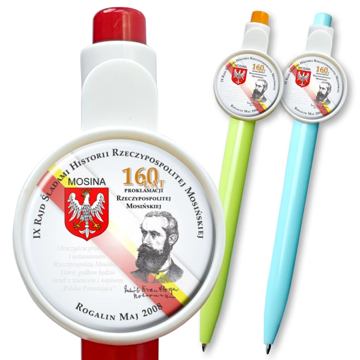przypinka długopis Śladami Historii Rzeczypospolitej Mosińskiej