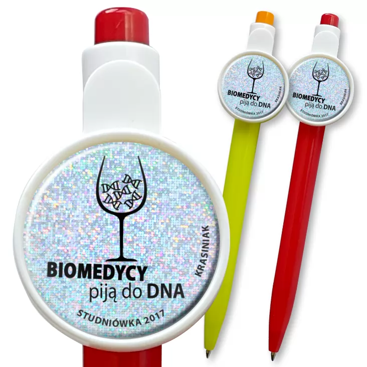 przypinka długopis Studniówka - Biomedycy