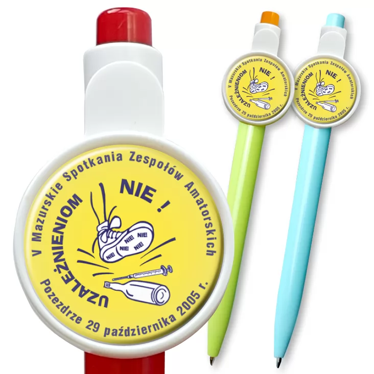 przypinka długopis Uzależnieniom NIE!