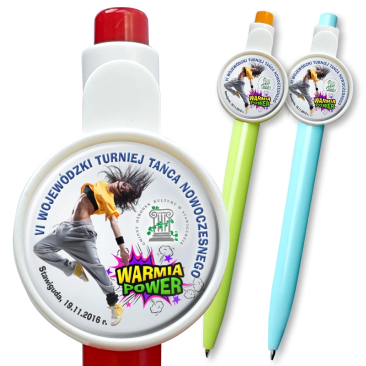przypinka długopis Warmia Power 2016