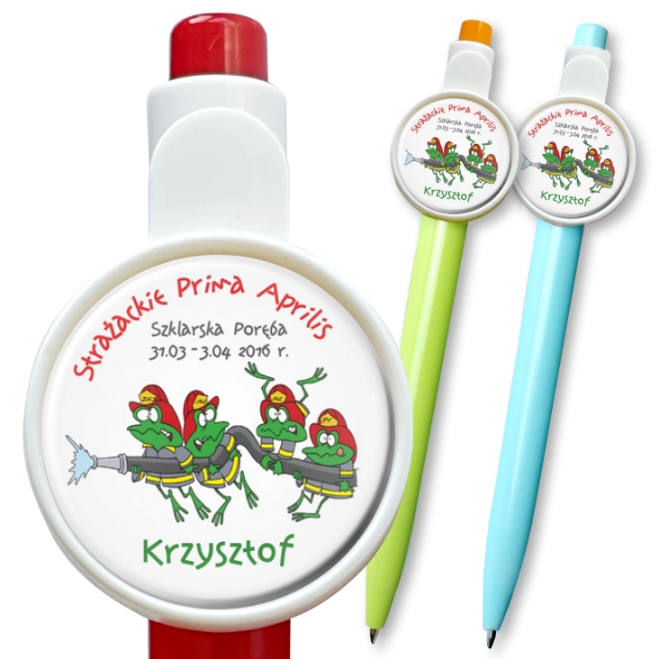 przypinka długopis Żaby
