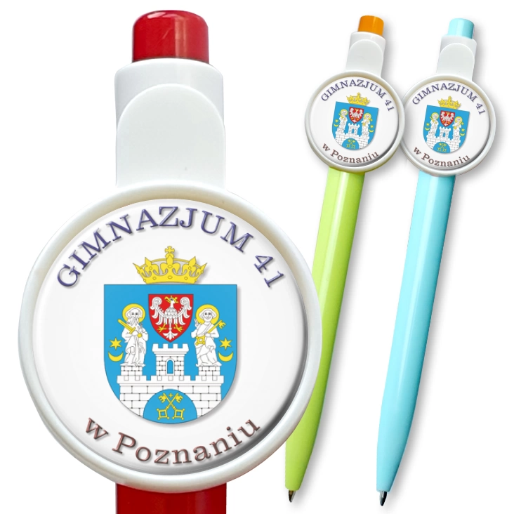 przypinka długopis Gimnazjum 41 w Poznaniu