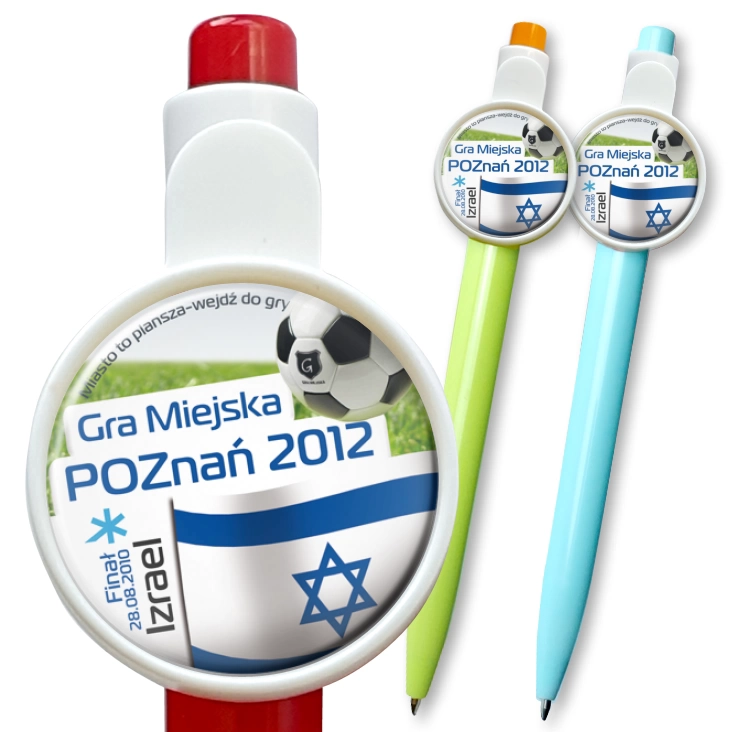 przypinka długopis Gra Miejska - Poznań 2012 - Izrael