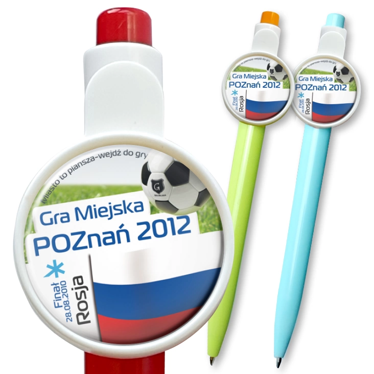 przypinka długopis Gra Miejska - Poznań 2012 - Rosja