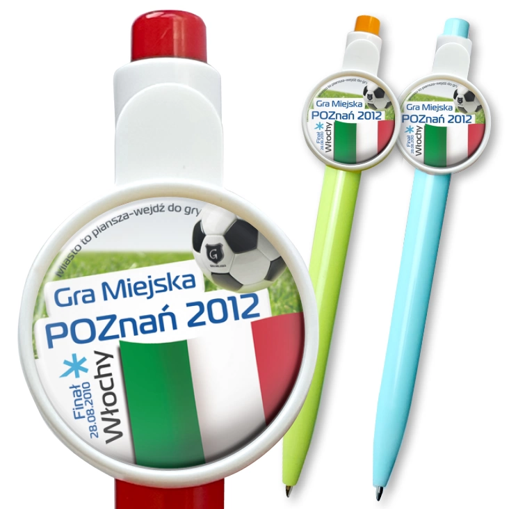 przypinka długopis Gra Miejska - Poznań 2012 - Włochy