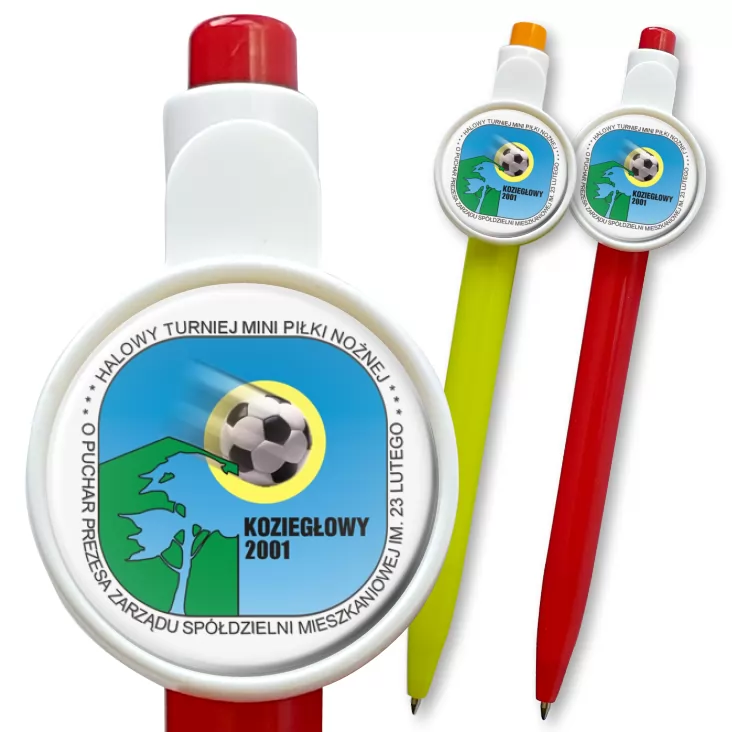 przypinka długopis Halowy turniej mini piłki nożnej - Koziegłowy 2001