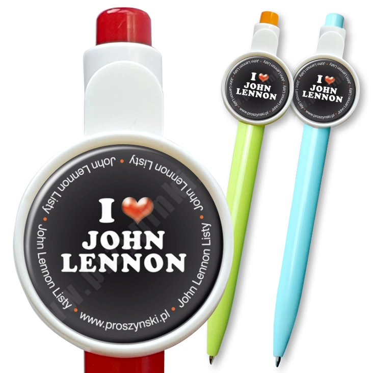 przypinka długopis I love John Lennon