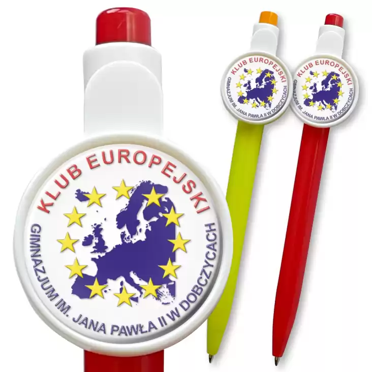 przypinka długopis Klub Europejski - Gimnazjum w Dobrzycach