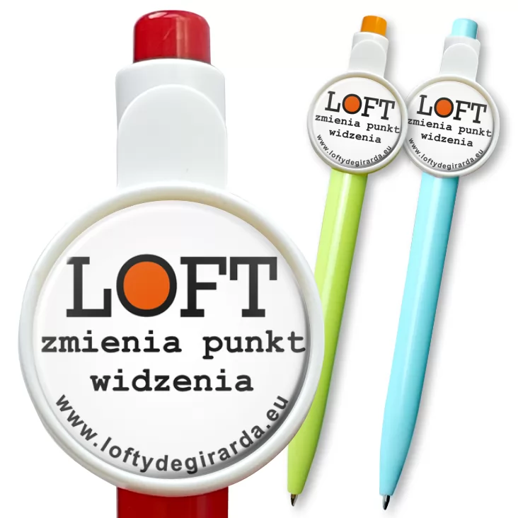 przypinka długopis LOFT - zmień punkt widzenia