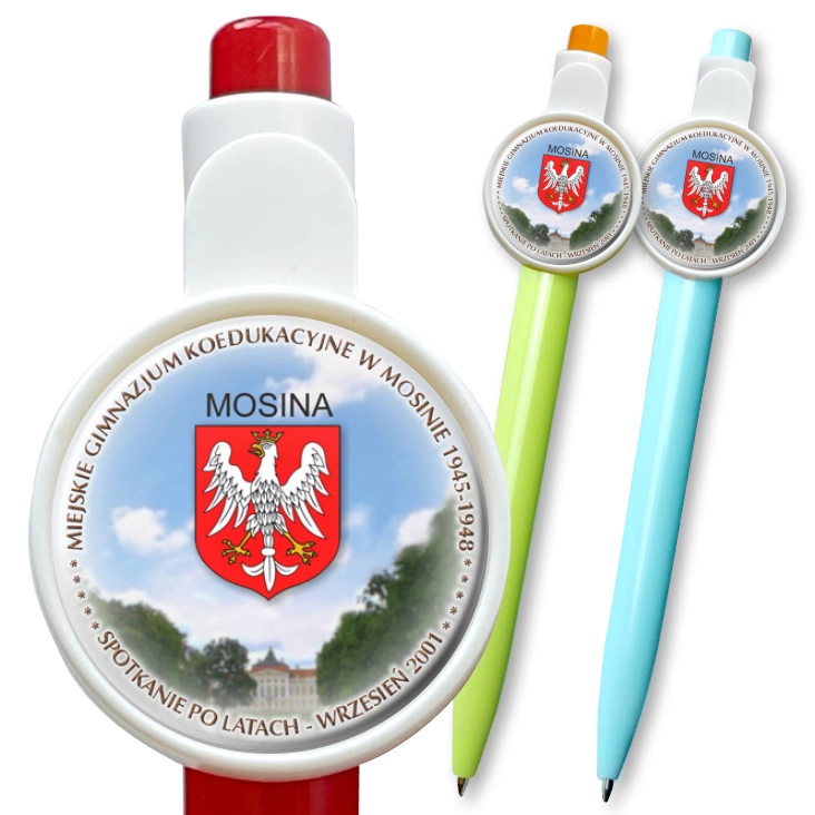 przypinka długopis Miejskie Gimnazjum Koedukacyjne w Mosinie