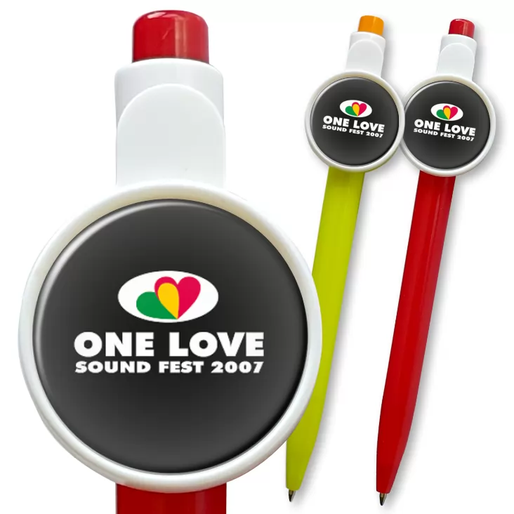 przypinka długopis One Love Sound Fest 2007 - czarne
