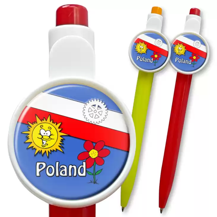 przypinka długopis Poland