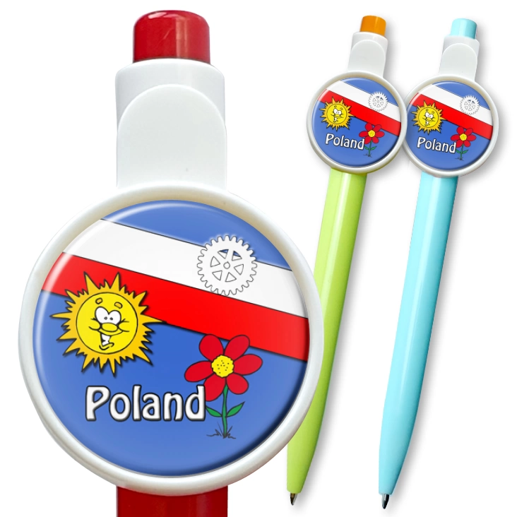 przypinka długopis Poland