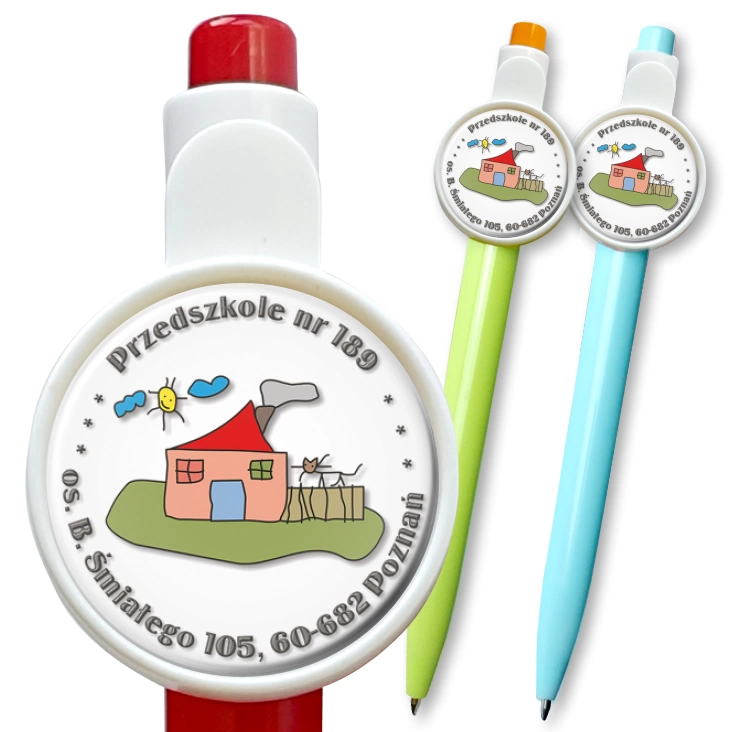 przypinka długopis Przedszkole nr 189