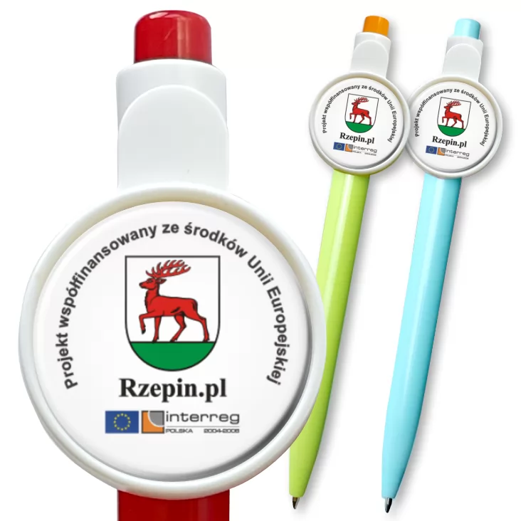 przypinka długopis Rzepin.pl
