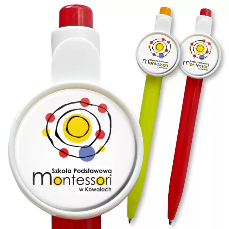 przypinka długopis Szkoła Podstawowa Montessori