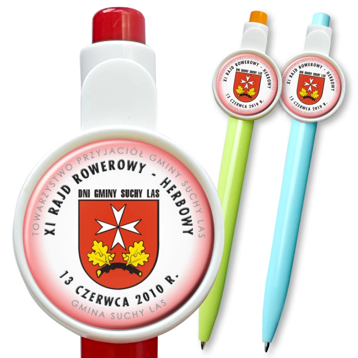 przypinka długopis XI Rajd Rowerowy Herbowy - Suchy Las 2010