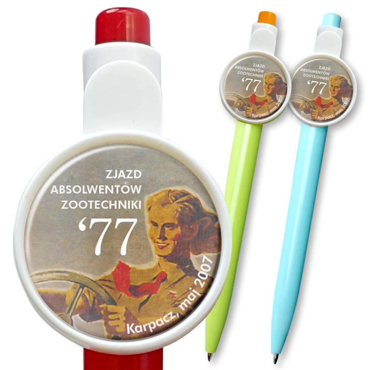 przypinka długopis Zjazd Absolwentów Zootechniki `77