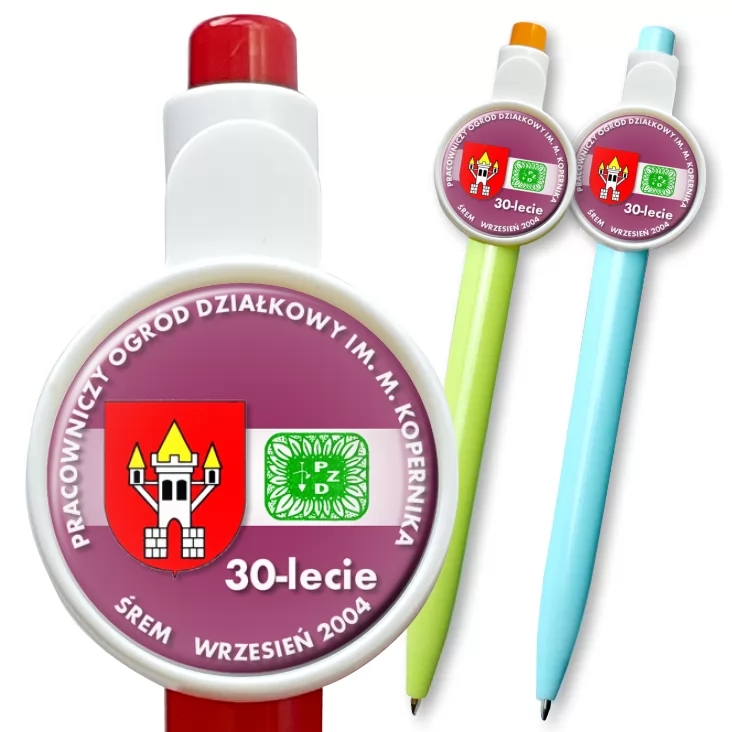 przypinka długopis 30-lecie POD w Śremie