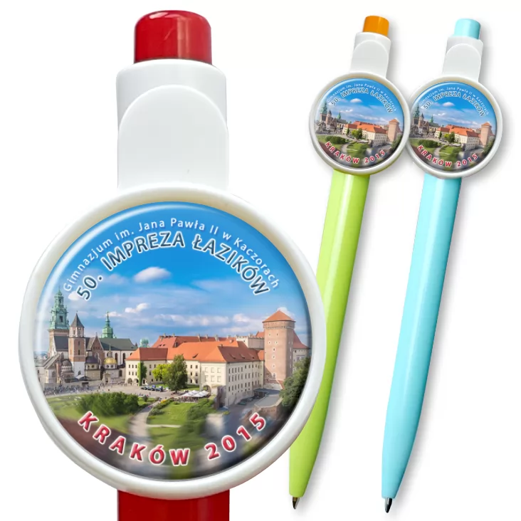 przypinka długopis 50. impreza Łazików