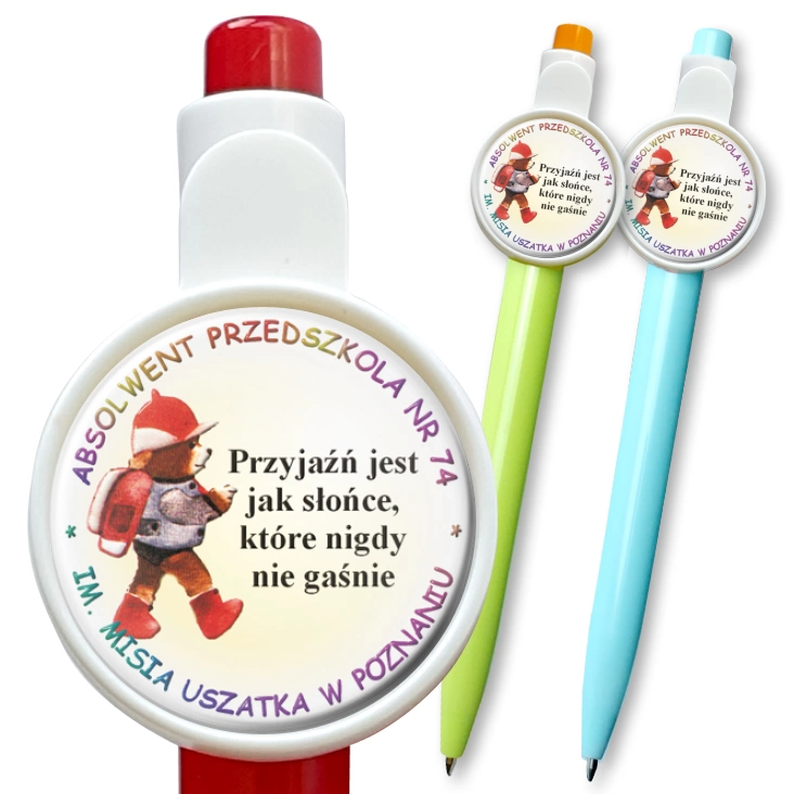 przypinka długopis Absolwent przedszkola nr 74