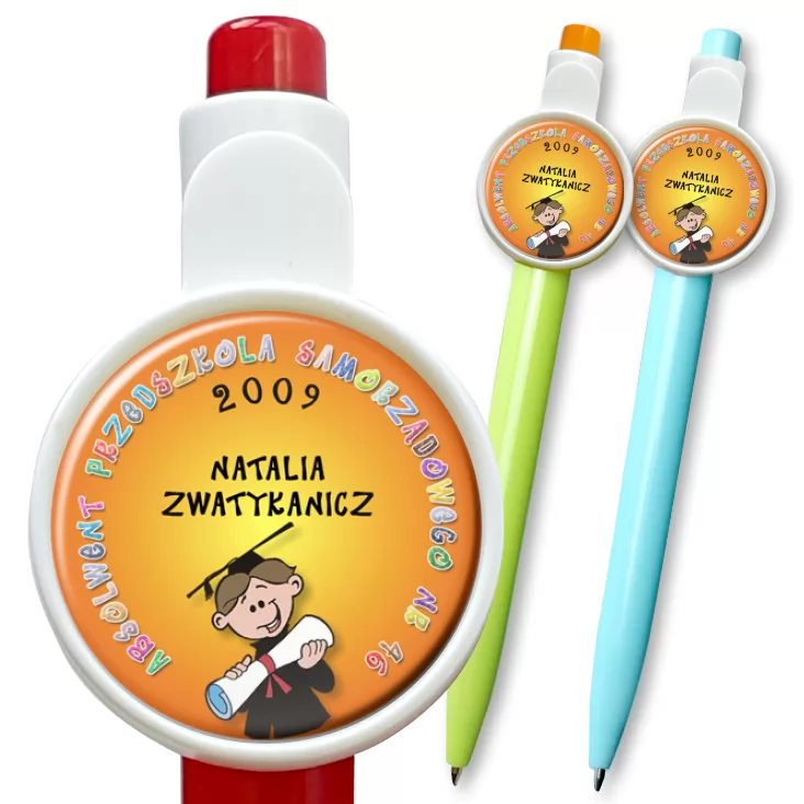 przypinka długopis Absolwent Przedszkola Samorządowego nr 46