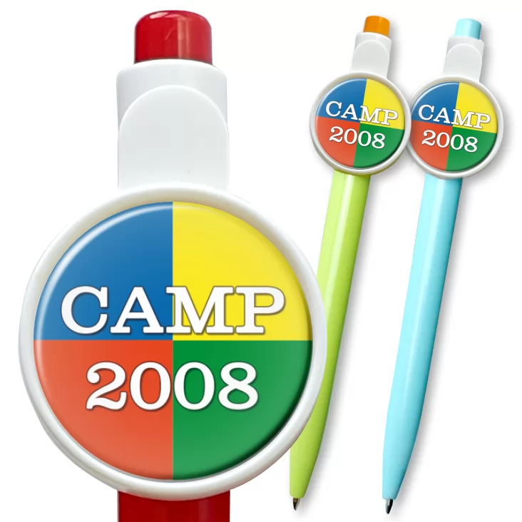 przypinka długopis Camp 2008