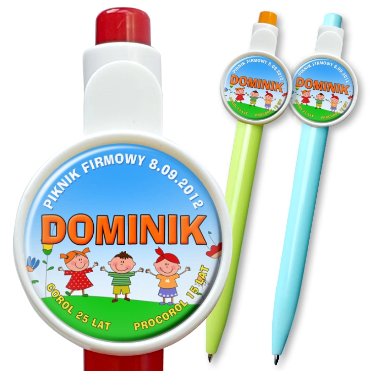 przypinka długopis Corol - piknik firmowy