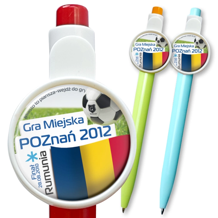 przypinka długopis Gra Miejska - Poznań 2012 - Rumunia