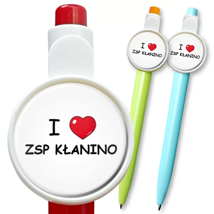przypinka długopis I love ZSP Kłanino