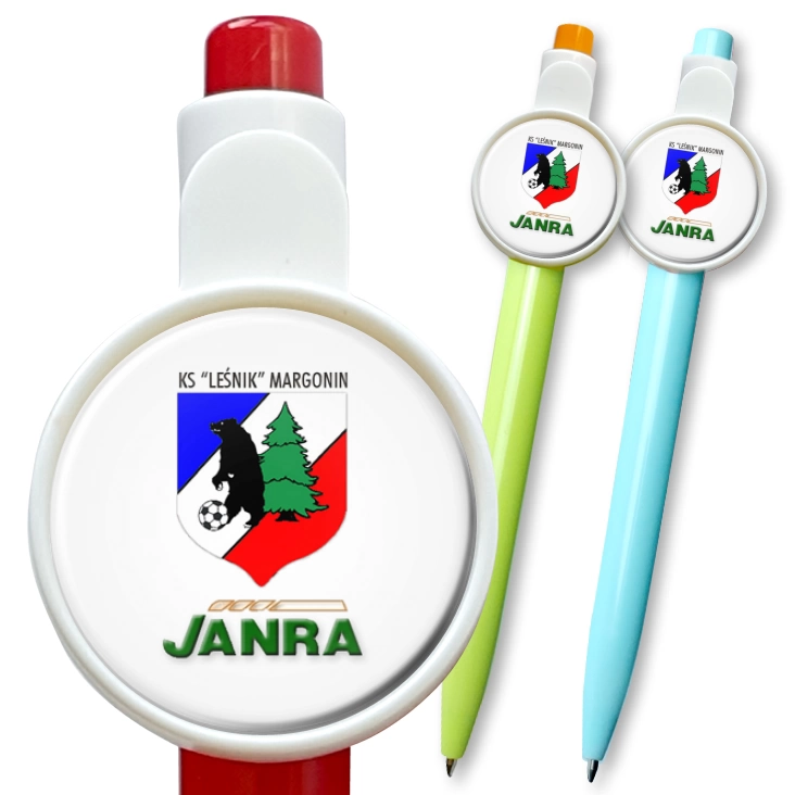 przypinka długopis JANRA