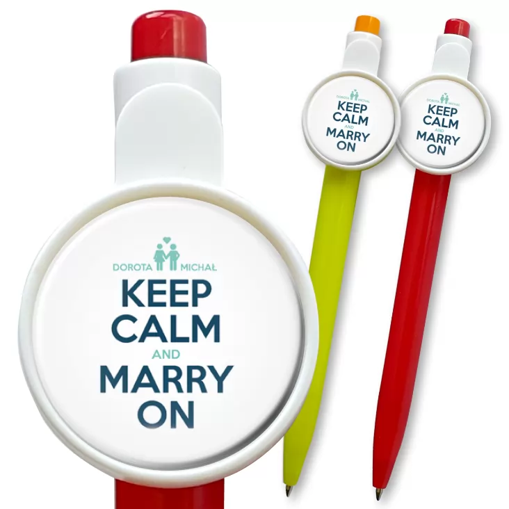 przypinka długopis Keep Calm and Marry On