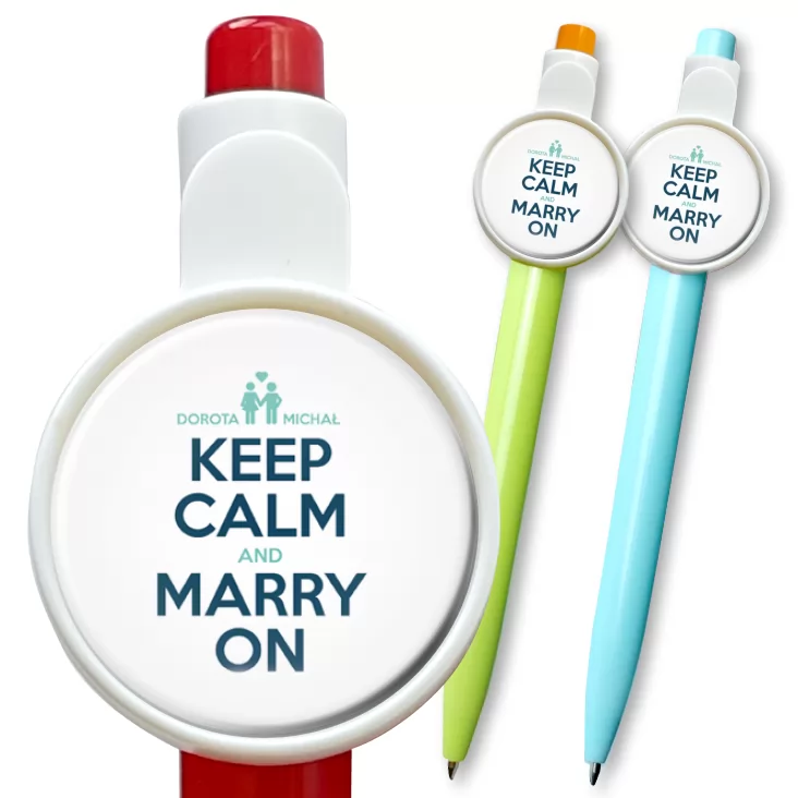 przypinka długopis Keep Calm and Marry On