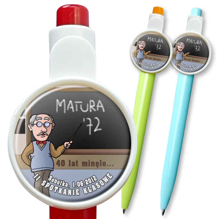 przypinka długopis Matura `72