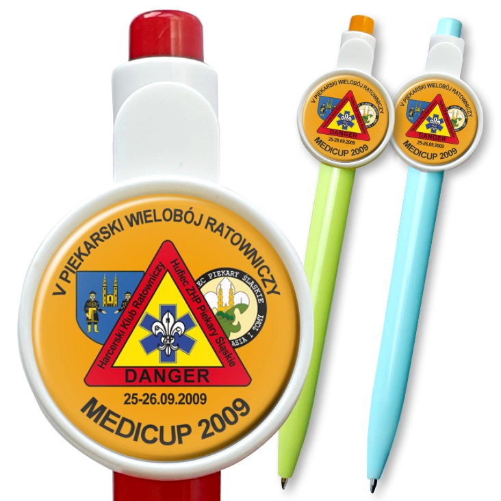 przypinka długopis Medicup 2009