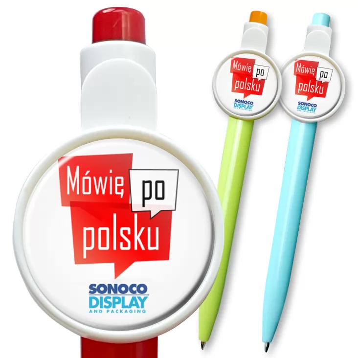 przypinka długopis Mówię po polsku
