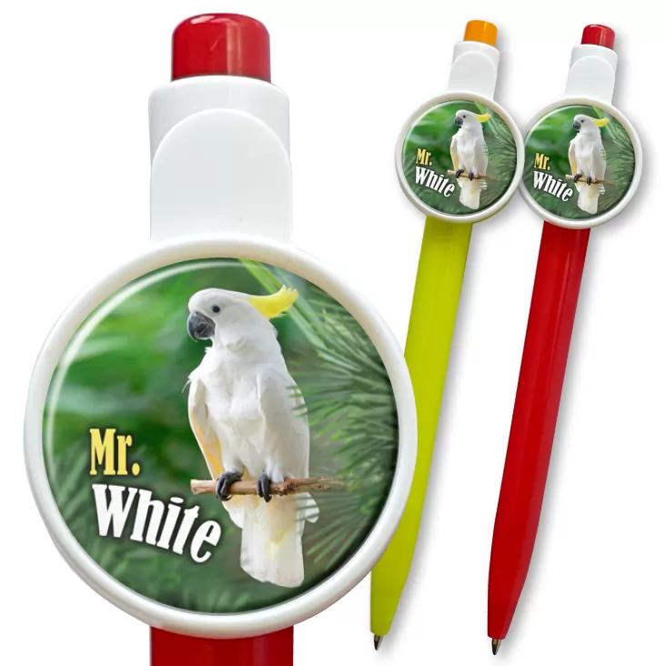 przypinka długopis Papugarnia Carmen - Mr. White