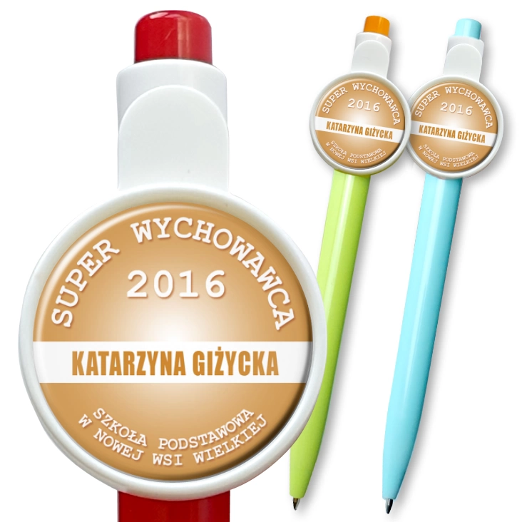 przypinka długopis Super Wychowawca