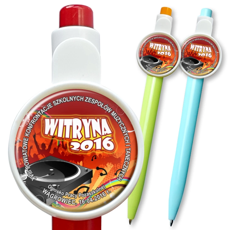 przypinka długopis Witryna 2016