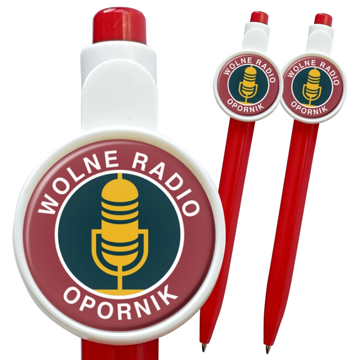 przypinka długopis Wolne Radio Opornik